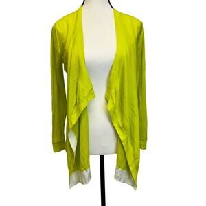 Priced to Sell - Magaschoni New York Lime Green Open Front Cardigan XS